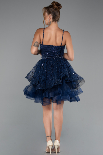 Tenue de Soirée Courte Bleu Marine ABK2435