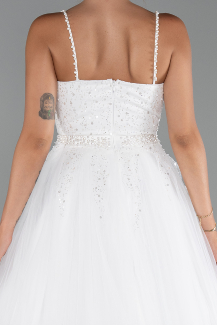 Robe de Soirée Longue Blanc ABU5279