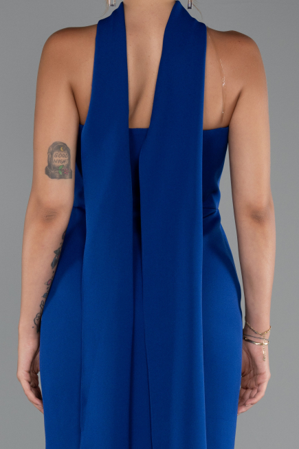 Robe Queue de Poisson Longue Bleu Saxe ABU5282