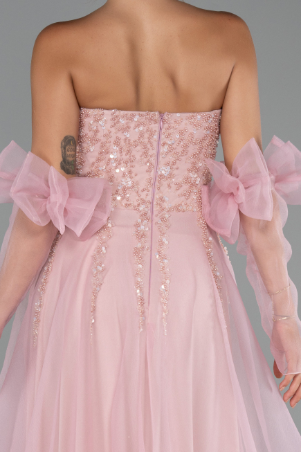 Robe de Soirée Longue Poudre ABU5291