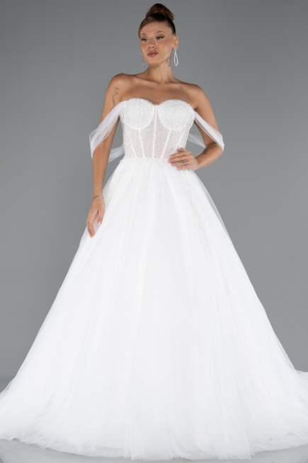 Robes de Mariage Longue Blanc ABG103