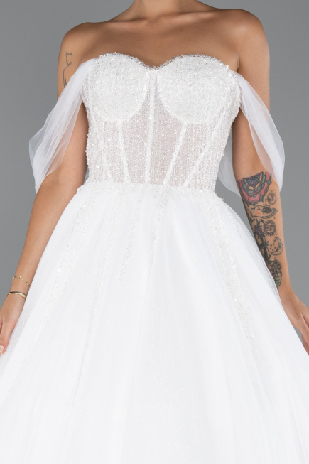 Robes de Mariage Longue Blanc ABG103