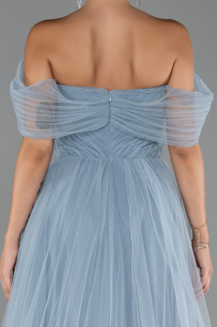 Robe de Soirée Longue Bleu clair ABU5302