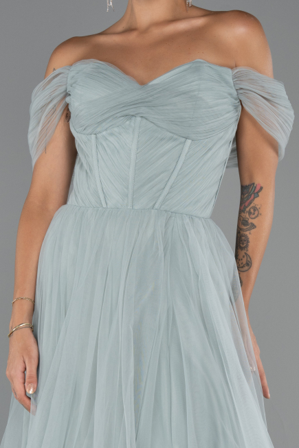 Robe de Soirée Longue Menthe ABU5302