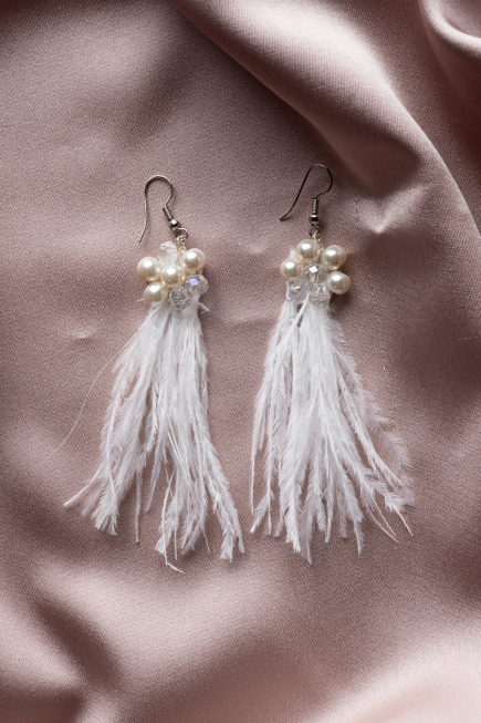 Boucle d'Oreille Blanc TK228