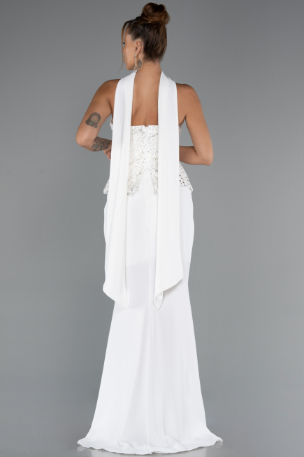 Robe de Soirée Longue Blanc ABU5320
