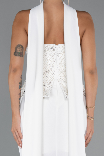 Robe de Soirée Longue Blanc ABU5320
