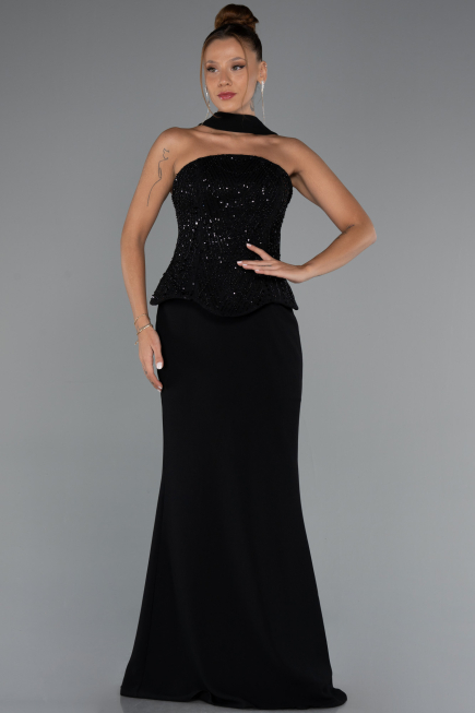 Robe de Soirée Longue Noir ABU5320