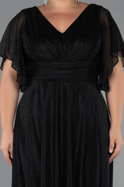 Robe de Soirée Grande Taille Longue Noir ABU5323