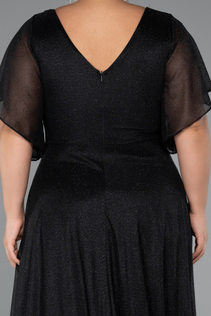Robe de Soirée Grande Taille Longue Noir ABU5323