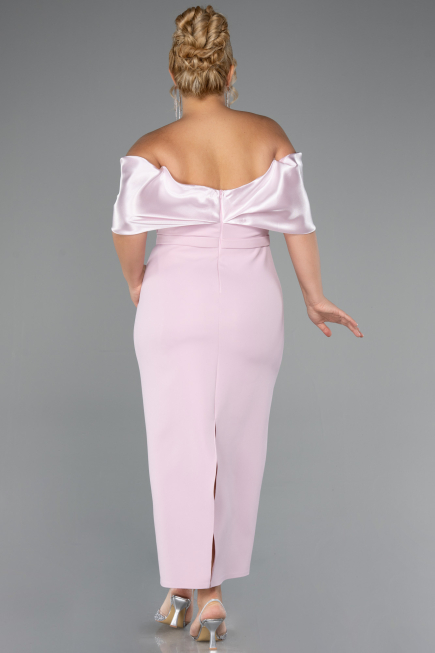 Robe De Invitation Grande Taille Midi Poudre ABK2379