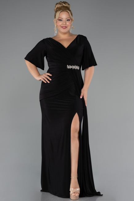 Robe de Soirée Grande Taille Longue Noir ABU5287