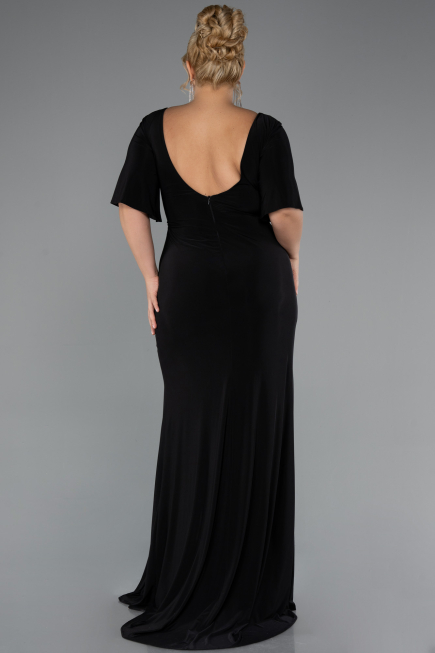 Robe de Soirée Grande Taille Longue Noir ABU5287