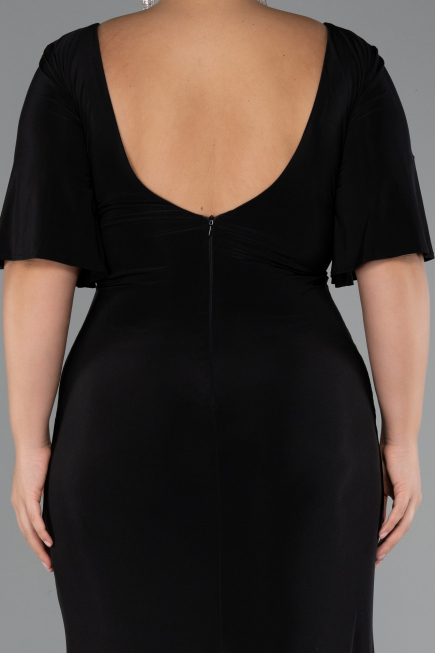 Robe de Soirée Grande Taille Longue Noir ABU5287