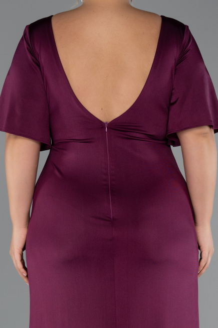 Robe de Soirée Grande Taille Longue Couleur Cerise ABU5287