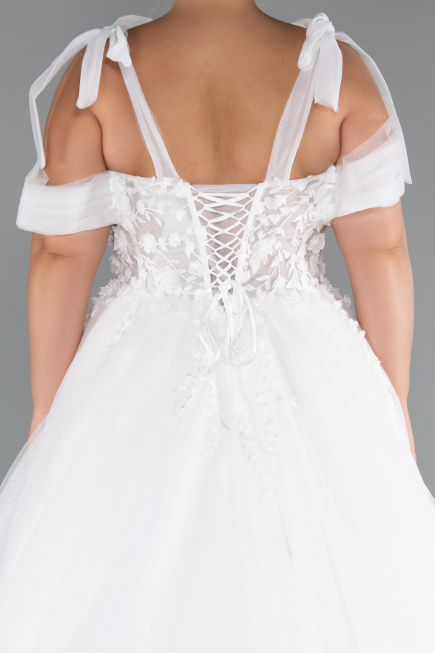 Robe de Mariée Grande Taillev Longue Blanc ABG052