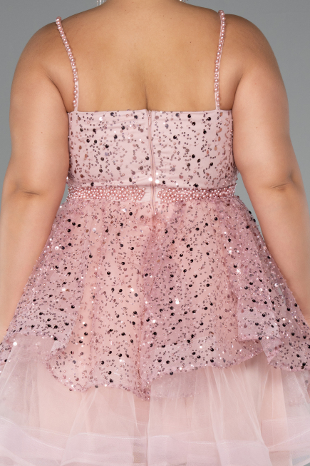 Robe Grande Taille Courte Poudre ABK2436