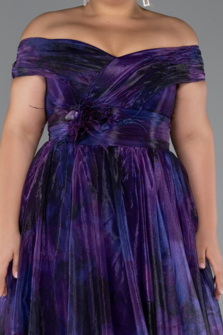 Robe De Soirée Grande Taille Longue Violet ABU5263