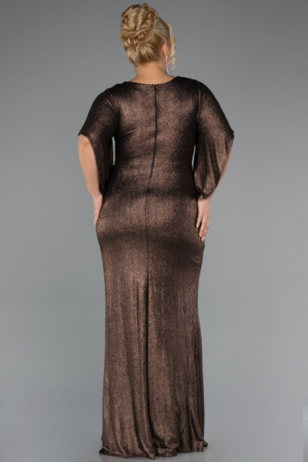 Robe De Soirée Grande Taille Longue Cuivre ABU3280