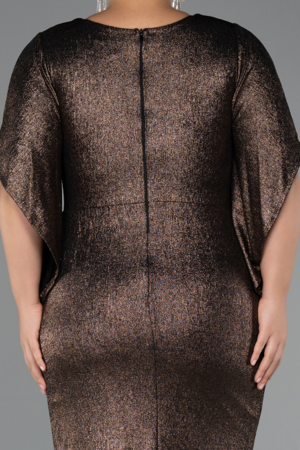 Robe De Soirée Grande Taille Longue Cuivre ABU3280