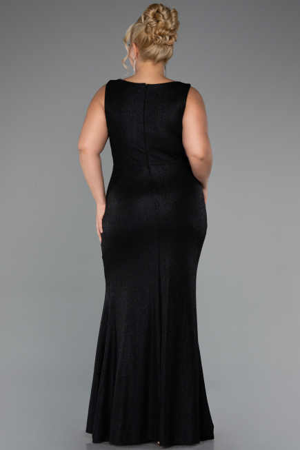 Robe de Soirée Grande Taille Longue Noir ABU5231
