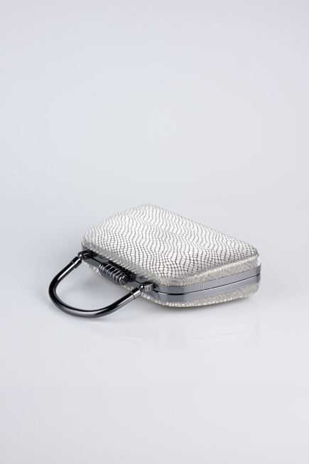 Sac de Soirée Luxe A motifs Platine SH839