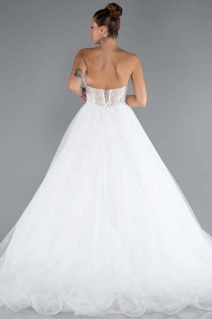Robes de Mariage Longue Blanc ABG159