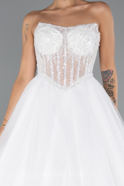 Robes de Mariage Longue Blanc ABG159