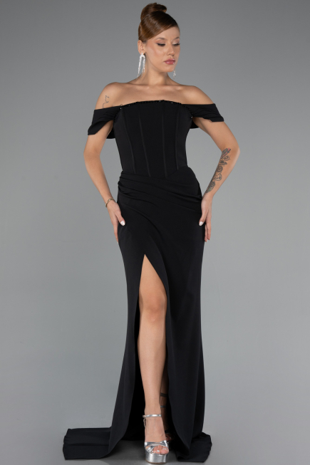 Robe Queue de Poisson Longue Noir ABU5350