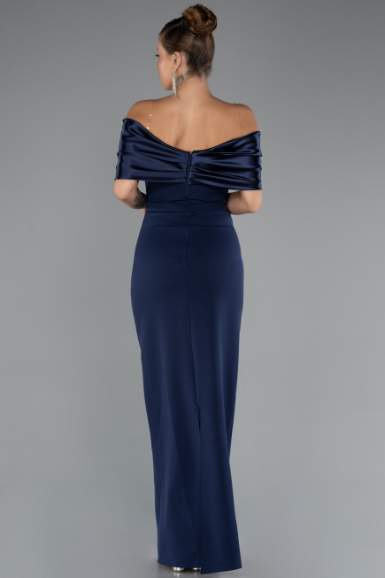 Robe de Soirée Longue Bleu Marine ABU5352