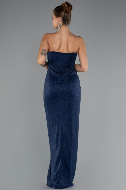 Robe de Soirée Longue Bleu Marine ABU5339