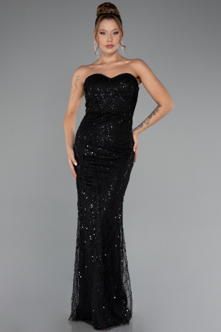 Robe De Soirée Longue Noir ABU4517