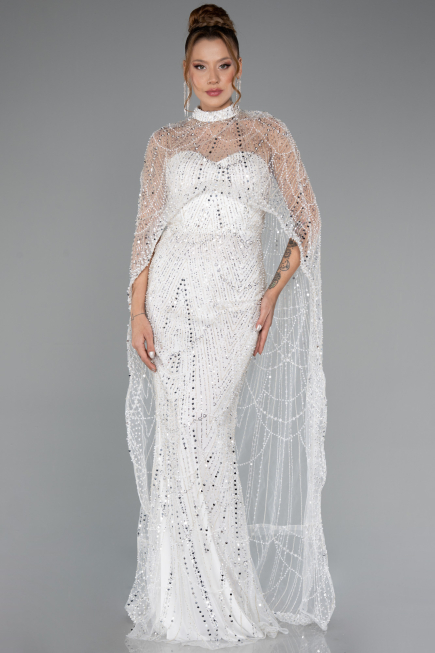 Robe de Soirée Longue Blanc ABU4517