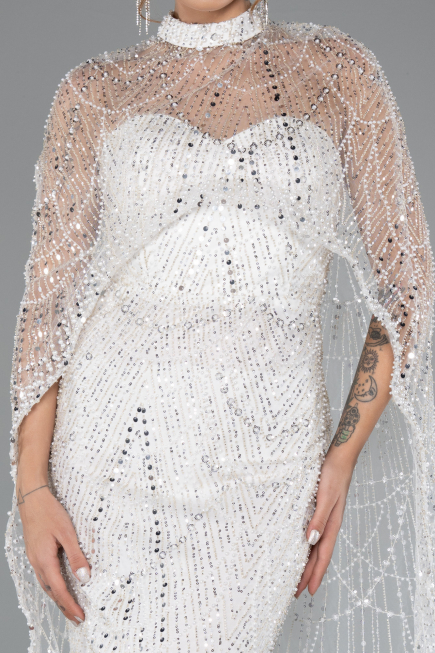 Robe de Soirée Longue Blanc ABU4517