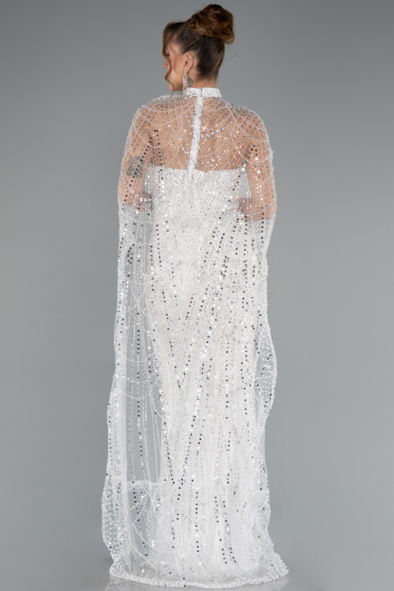 Robe de Soirée Longue Blanc ABU4517