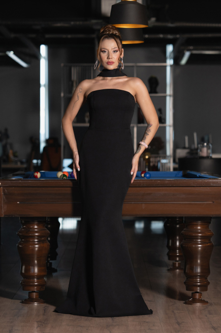 Robe Queue de Poisson Longue Noir ABU5282
