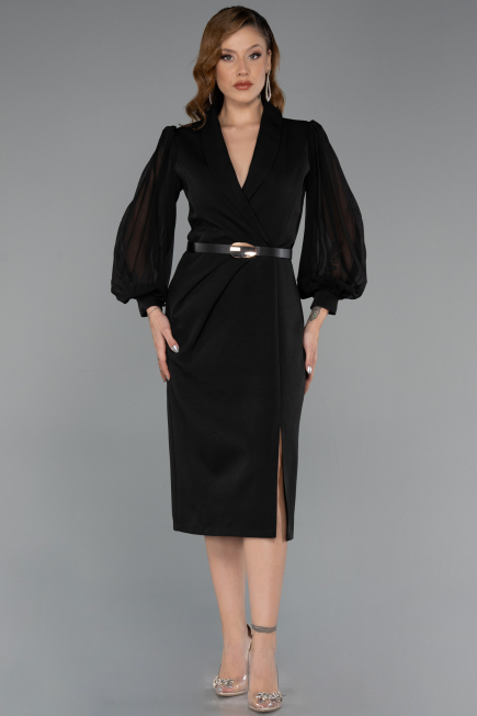 Robe de Cérémonie Midi Noir ABK2462