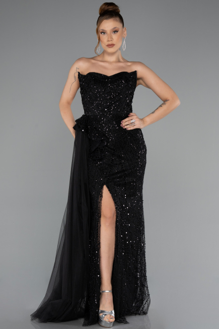 Robe de Soirée Longue Noir ABU5425