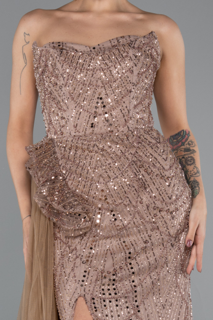 Robe de Soirée Longue Vison ABU5425
