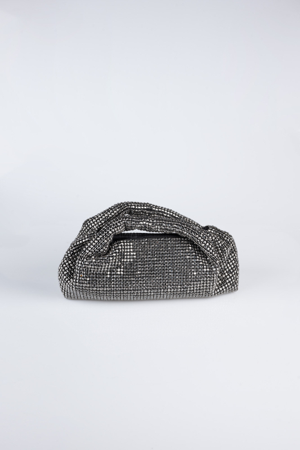 Sac de Soirée Pierreux Platine MN973