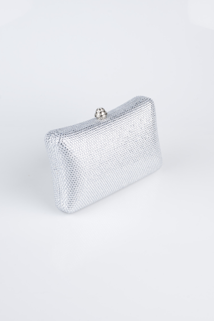 Sac de Soirée Luxe Pierreux Argent MN9730