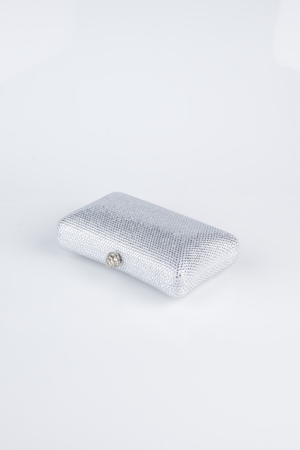 Sac de Soirée Luxe Pierreux Argent MN9730
