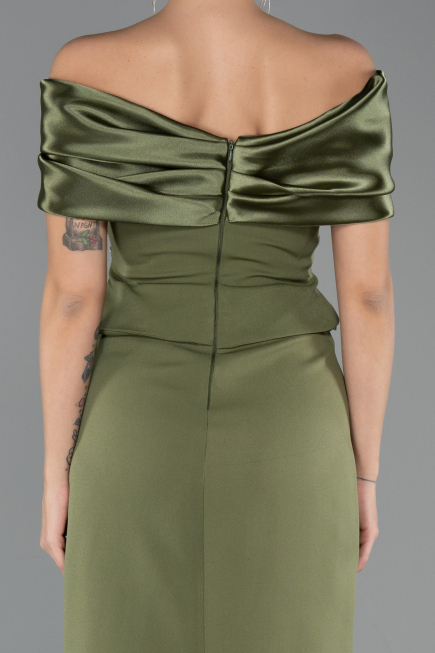 Robe de Soirée Longue Kaki ABU5440