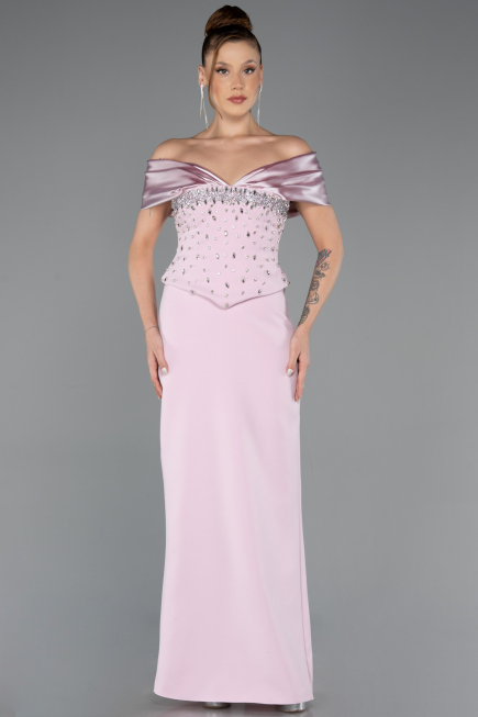 Robe de Soirée Longue Poudre ABU5440