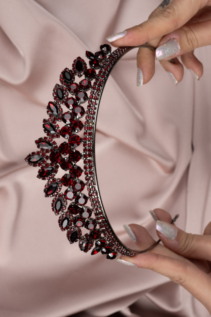 Accessoire de Cheveux Rouge Bordeaux UK983