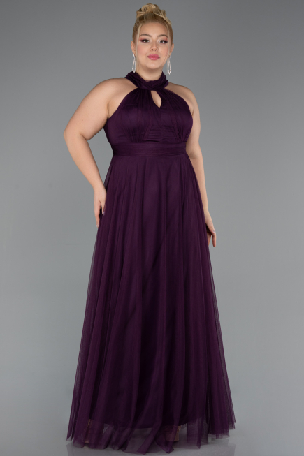Robe De Soirée Grande Taille Longue Violet ABU3253