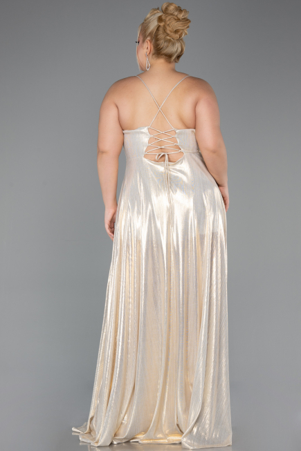 Robe De Graduation Grande Taille Longue Or ABU5357