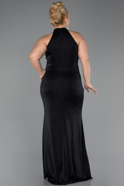 Robe Grande Taille Longue Noir ABU5427