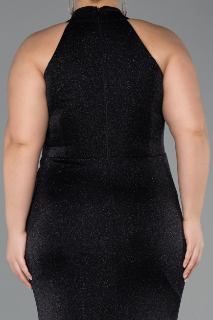 Robe Grande Taille Longue Noir ABU5427