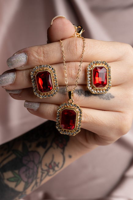 Set d'Accessoires Or-Rouge UK955